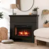 Electric Fireplace Insert 26-inch Wide 1400W Recessed and Freestanding Fireplace Heater with Remote Control 3-Level Flame 2