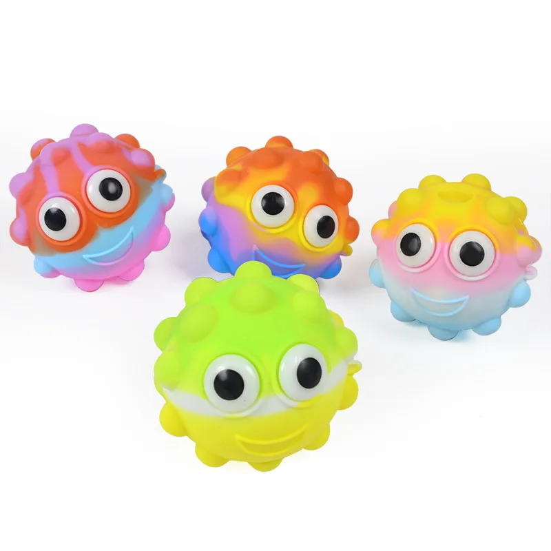 

Explosive Anti-rodent Pioneer Ball Silicone 3D Decompression Ball Eye Grip Ball Nianle Release Pressure Relief Toys