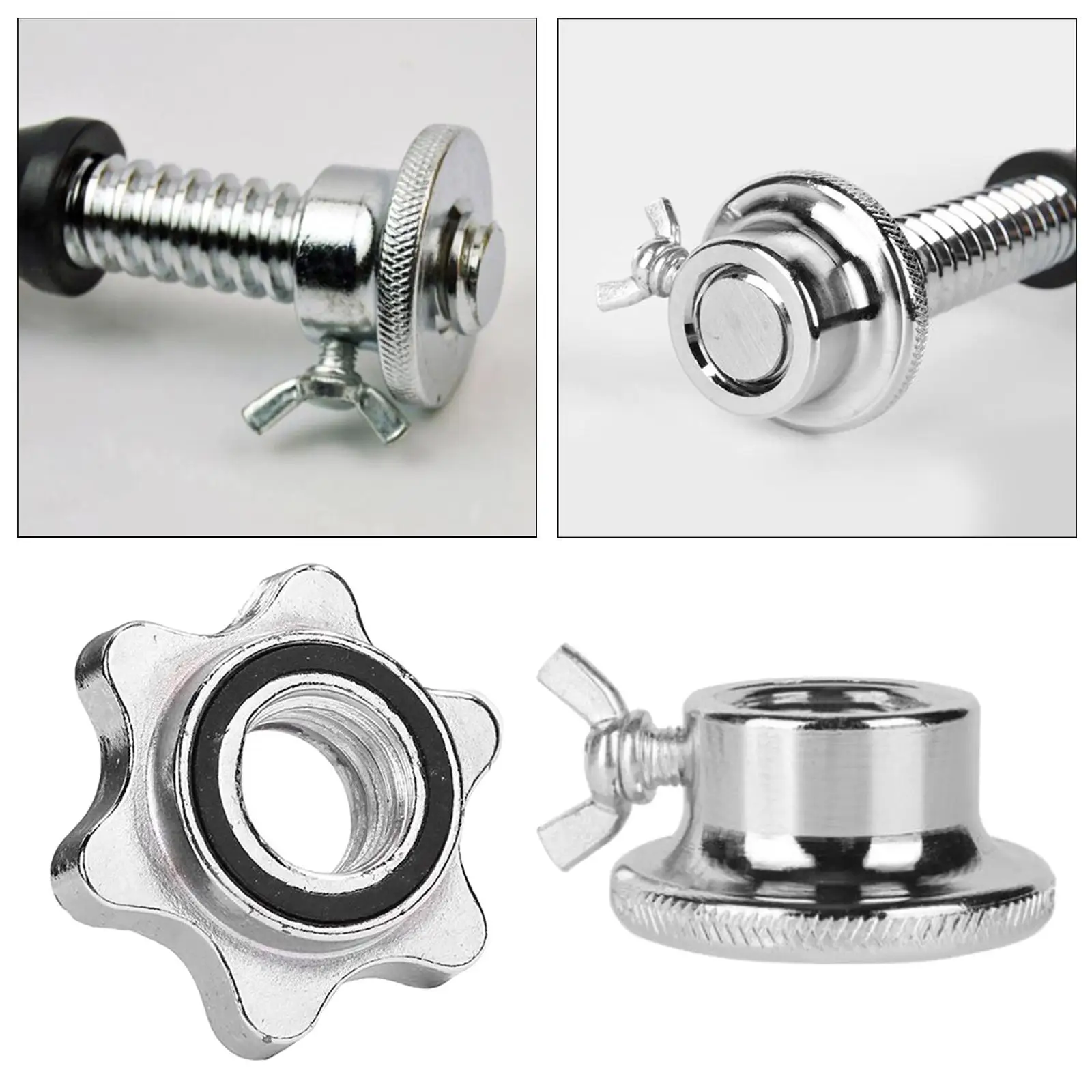 Lot De 6 écrous Spinlock Pour Haltères 25mm - Sécurité Et Fixation Facile