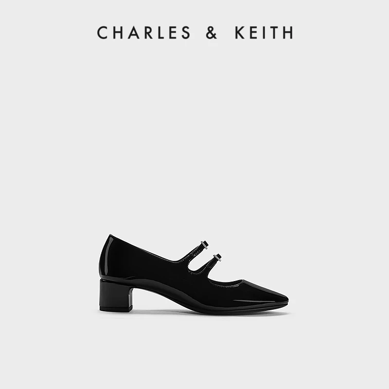 

CHARLES & KEITH24 новые весенние искусственные французские маленькие туфли мэри джейн из лакированной кожи