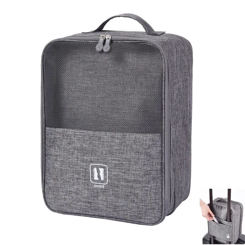 

2021 Black Gray Portable Shoe Bag for travel Waterproof storage organizer Fashion suitcase Organizers travel Shoes Storage Bag