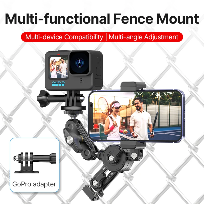 Ulanzi CM010 Universal Gopro Fence Mount Bracket Hanging Net Stand Multi-Functional Fence Mount For Gopro Insta360 DJI 2