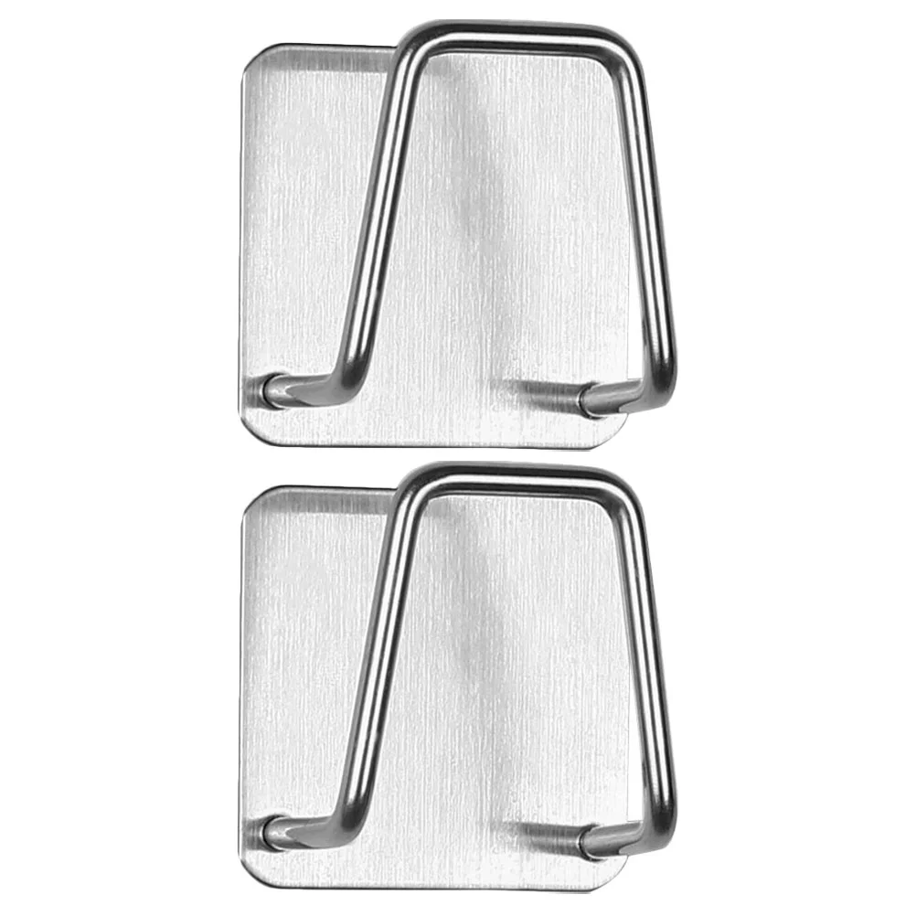 2pcs Stainless Steel Sponge Holders  Self Adhesive Universal Stainless Steel Sponge Racks