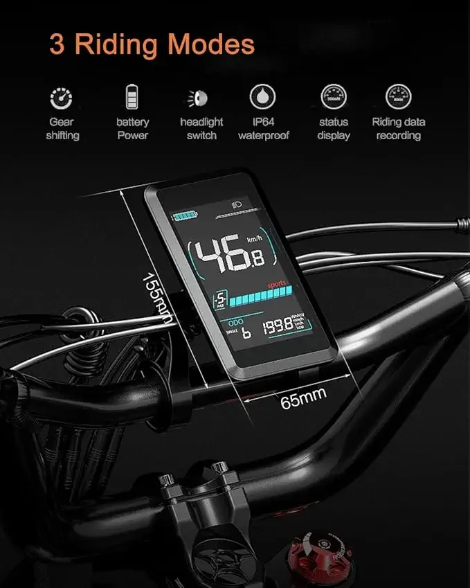 Nowy rower elektryczny dla dorosłych 2000W 48V 45Ah , 35 MPH podwójny silnik podwójna bateria Ebike, 20 grubych opon pełne zawieszenie, do 173mil 4