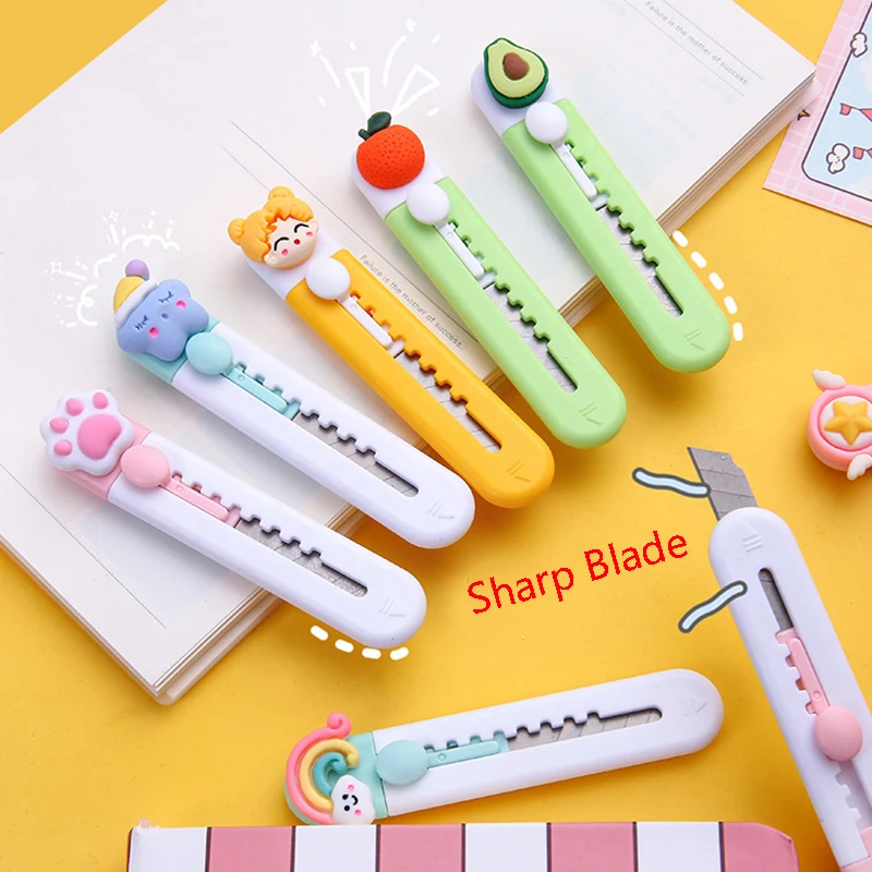 1 Pcs Cute Cartoon Cat Claw Clouds Portable Paper Mini Cutter Utility Knives Stationery for School Office Home