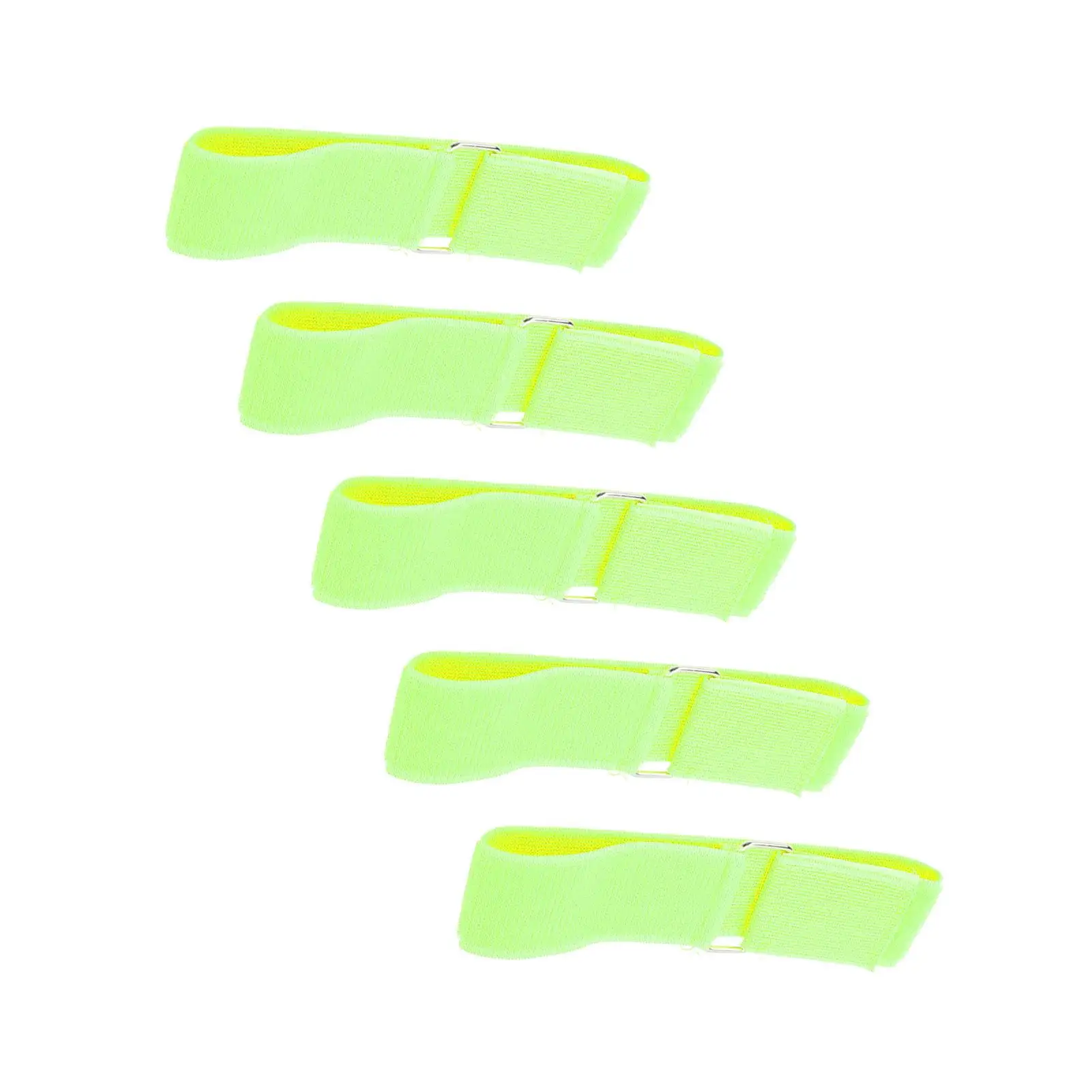 5Pcs Elastic 3-Legged Race Bands for kids & Adults-Colorful Fluorescent Green Party & Outdoor Fun Supplies