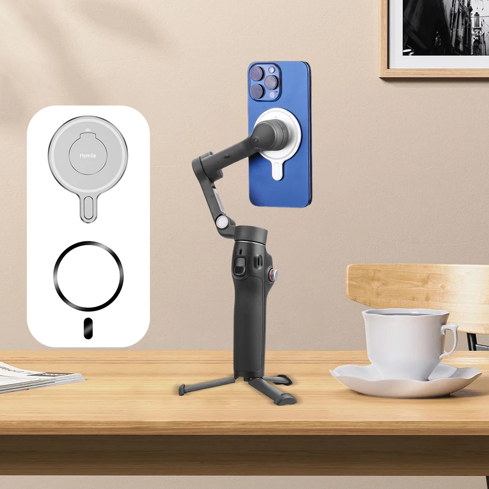 Magnetic Adapter Mobile Phone Holder Handheld Stabilizer Quick Release Accessories For DJI OSMO Mobile 7P 6 Gimbal for Magsafe