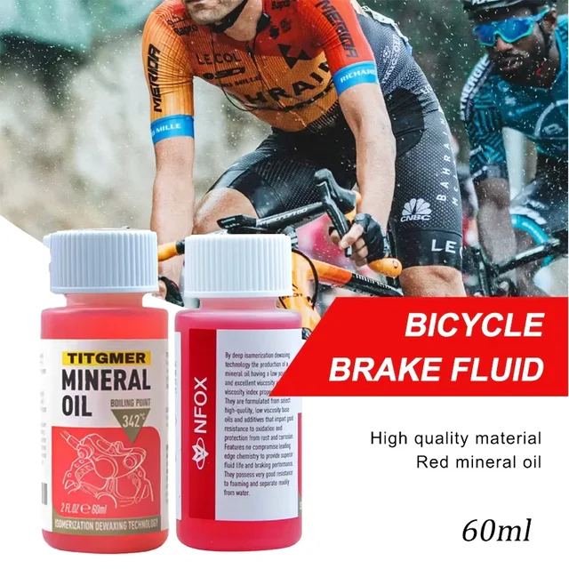 1/2/3 pièces 60Ml liquide de frein de vélo système d'huile minérale fluide cyclisme vélos de montagne pour accessoire de vélo injecteur d'huile 1