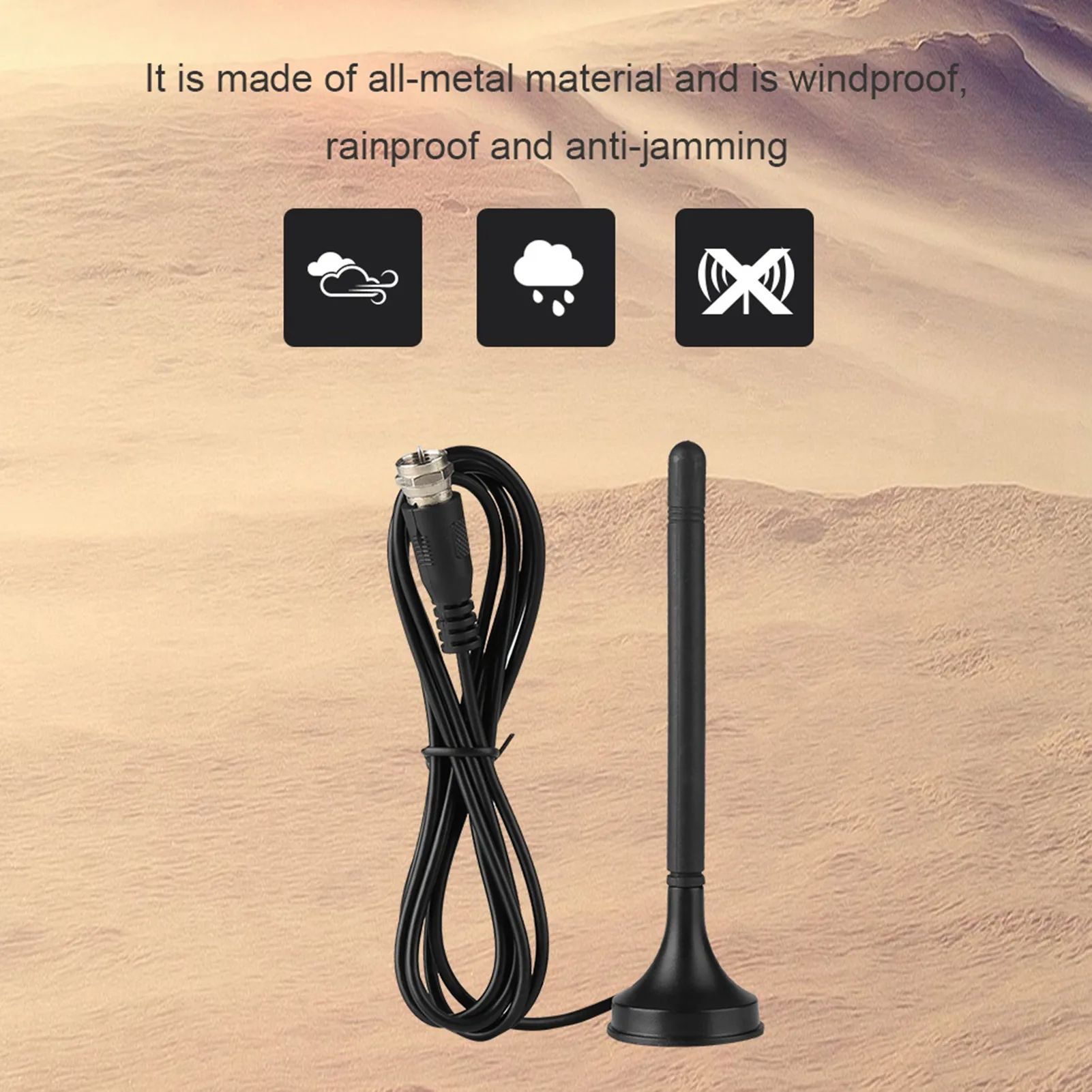 디지털 안테나 마그네틱 베이스 안테나 디지털 DVB-T 실내 HDTV 차량용 안테나 UHF VHF 듀얼 밴드 마그네틱 베이스 10DB TV 안테나