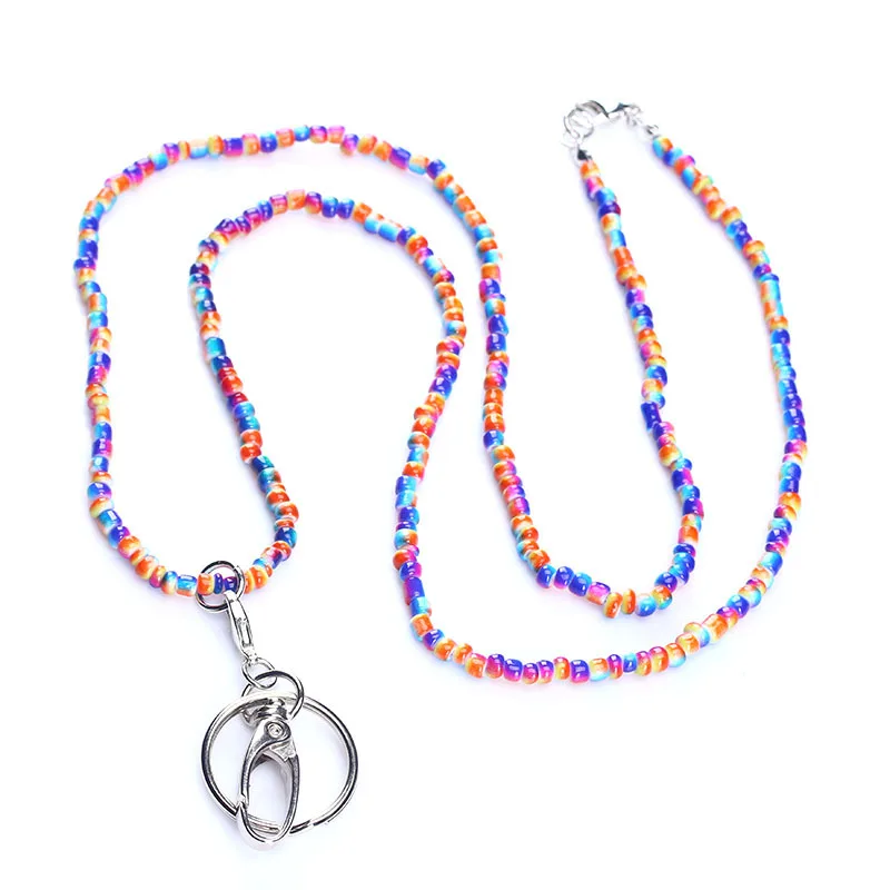 Lanyards For Women Teacher Lanyard With ID Holder Badge Lanyards For ID Badges Necklace Keychain Fashion Silver Chain Lanyard Nurse Teacher Appreciation Gift Office Work Jewelry