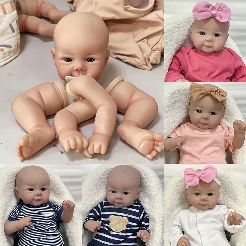 

19inch Juliette Already Finished Painted Reborn Doll Parts Cute Baby 3D Painting with Visible Veins Cloth Body Included