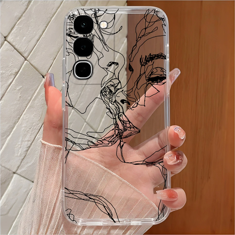 Cute Cartoon Clear Soft TPU Silicone Shockproof Phone Case - Anti-Slip Cover