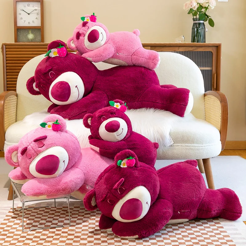 

Hot Disney Toy Story Lotso Kawaii Bear Strawberry Sofa Plush Pillow Stuffed Toys Children Girls Friends Festivals Birthday Gift