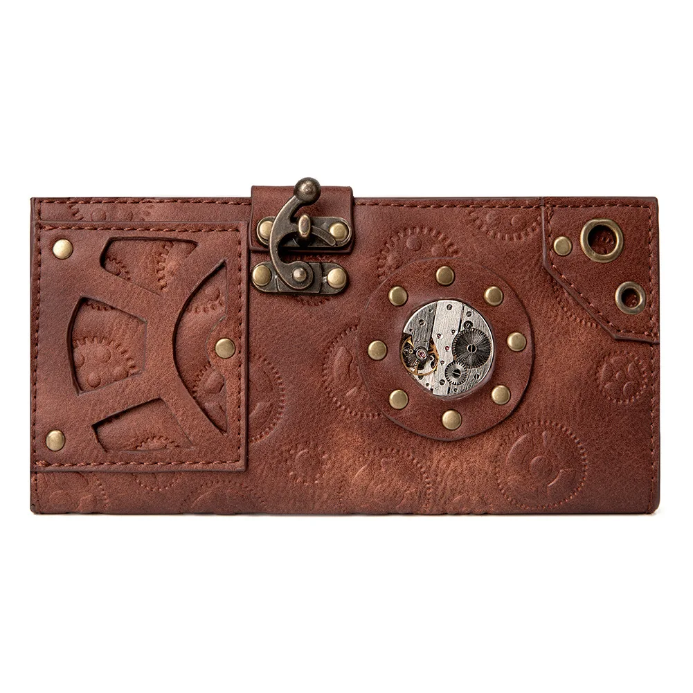 Steampunk Women's Luxury Wallet Vintage Handbag Money Bag Purse Portefeuille Femme Carteras Mujer card holder card pack bolsos