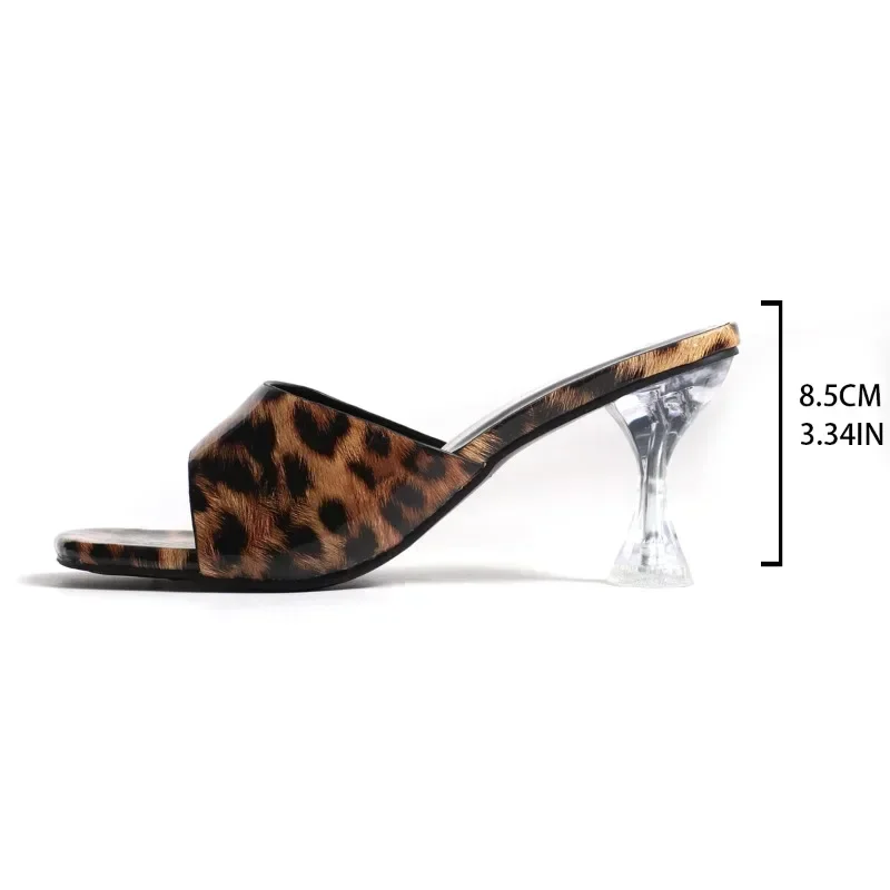 Shoes for Women Hot Sale Leopard Print Women's Slippers Fashion Shallow Modem Slippers New Plus Size Heels Women Zapatos