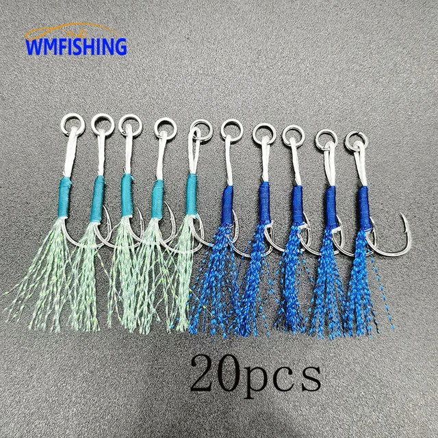 Carbon Steel Jig Lure Assist Hook  Jigging Jig Assist Hook Single -  20pc/lot Jig - Aliexpress