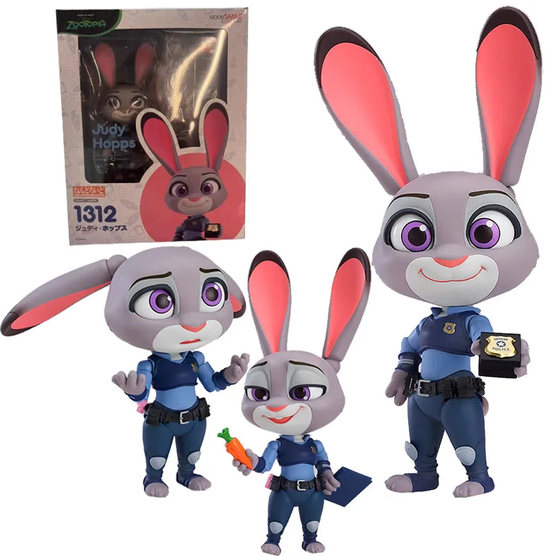 

In Stock Original GOOD SMILE GSC 1312 NENDOROID Officer Judy Hopps Zootopia Anime Figure Model Collecile Action Toys Gifts