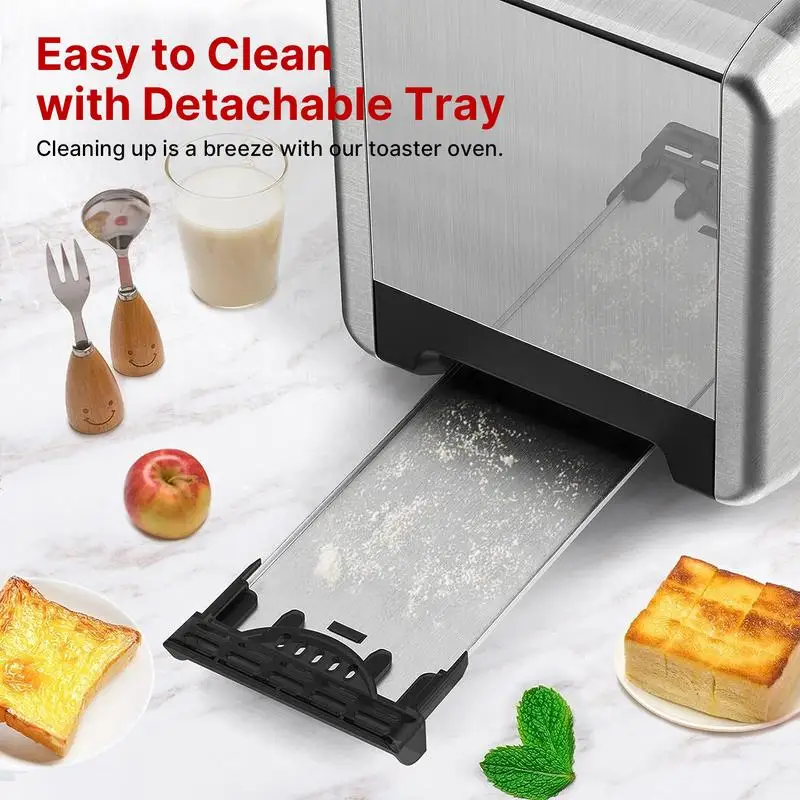 WHALL Touchscreen 2 Slice Toaster, Stainless Steel, Digital Timer, Toaster with Sound Function, Smart, Extra Wide Slots