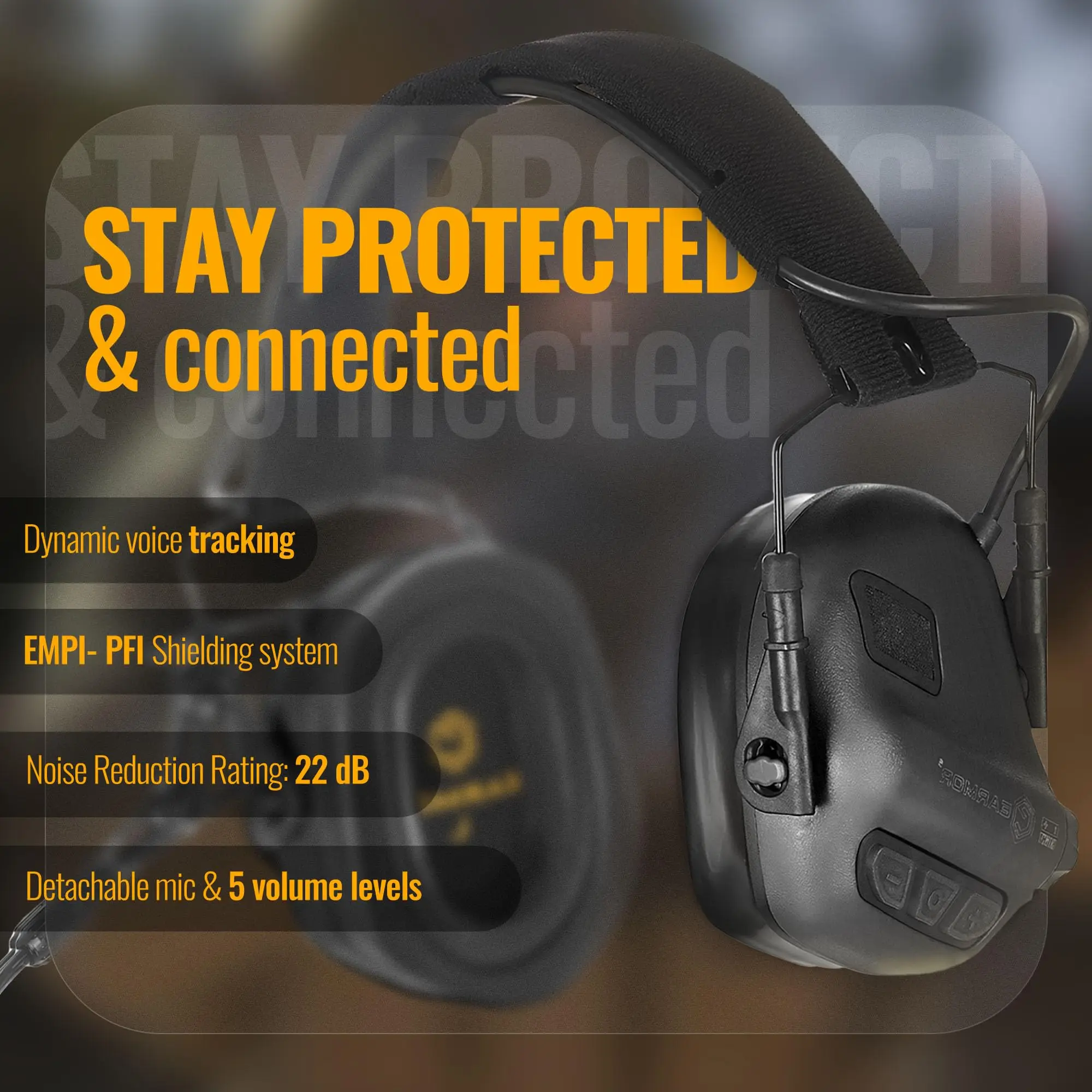 Tactical Headset Hunting Shooting Earmuffs with Microphone for Communication Sound Amplification electronic earmuffs,tactical headset