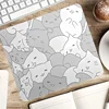 Cute grey cat table mat Portable non-slip mouse mat Animal abstract accessories board game office accessories Mouse mat suitable 4
