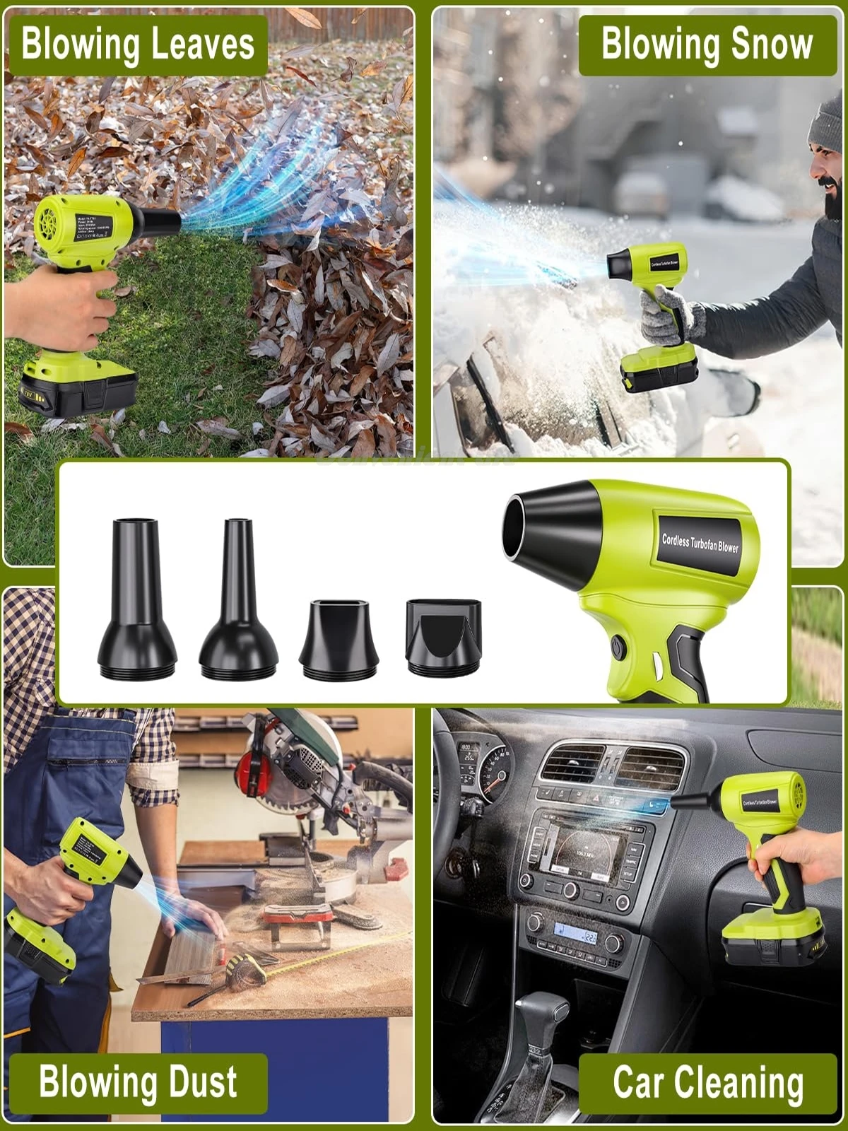 130000 RPM Brushless Motor Cordless Leaf Blower for Ryobi 18v Battery Jet Blower