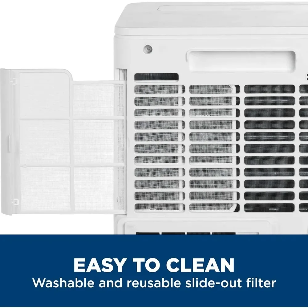 Portable Air Conditioner for Small Rooms up to 150 sq ft., 3-in-1 with Dehumidify, Fan and Auto Evaporation, Includ 6