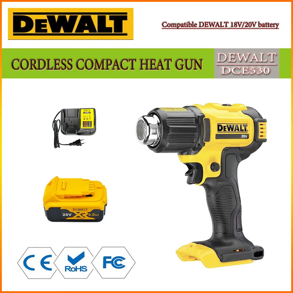DEWALT DCE530 18V/20V Cordless Heat Gun Heat Shrink Wrapping Lithium