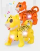Tiger Year Gift Electric Rope Walking Tiger Luminous Band Music Electric Toy 1