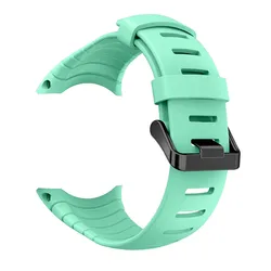 Premium Silicone Sport Watch Strap - Universal Replacement Wristband Bracelet - Suunto Core (Mint green)