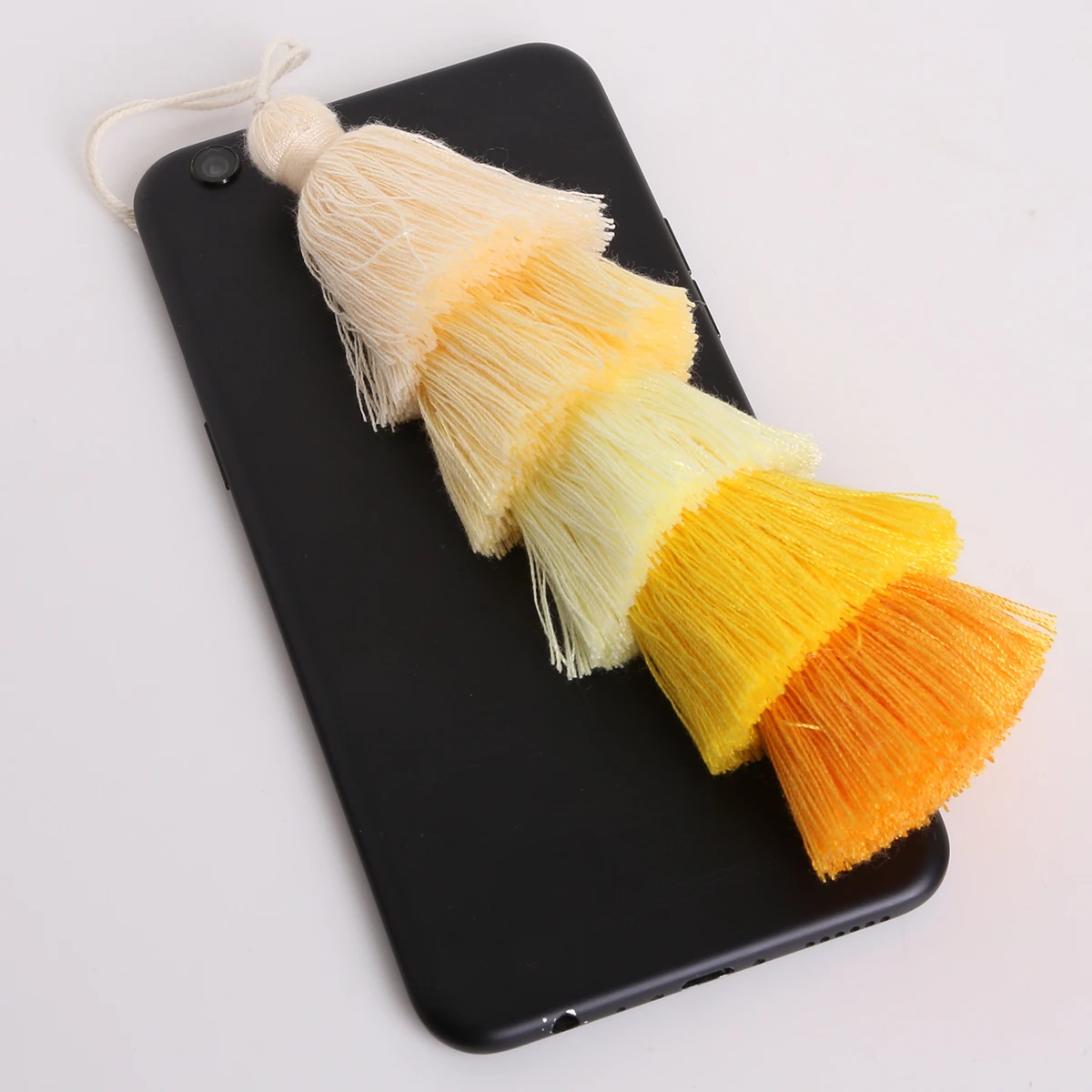 Description Picture 2 of item1pc 15cm Long 5 Layers Rainbow Color Gradient Fringe Tassel Keyring Bag Ornament Garment Tassels Fringes Trim Sewing Accessories