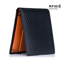 

Genuine Leather Luxury Men's Wallet Rfid Anti-theft Brush Stripe Multifunctional Coin Purse Male Multiple Card Slots Card Holder