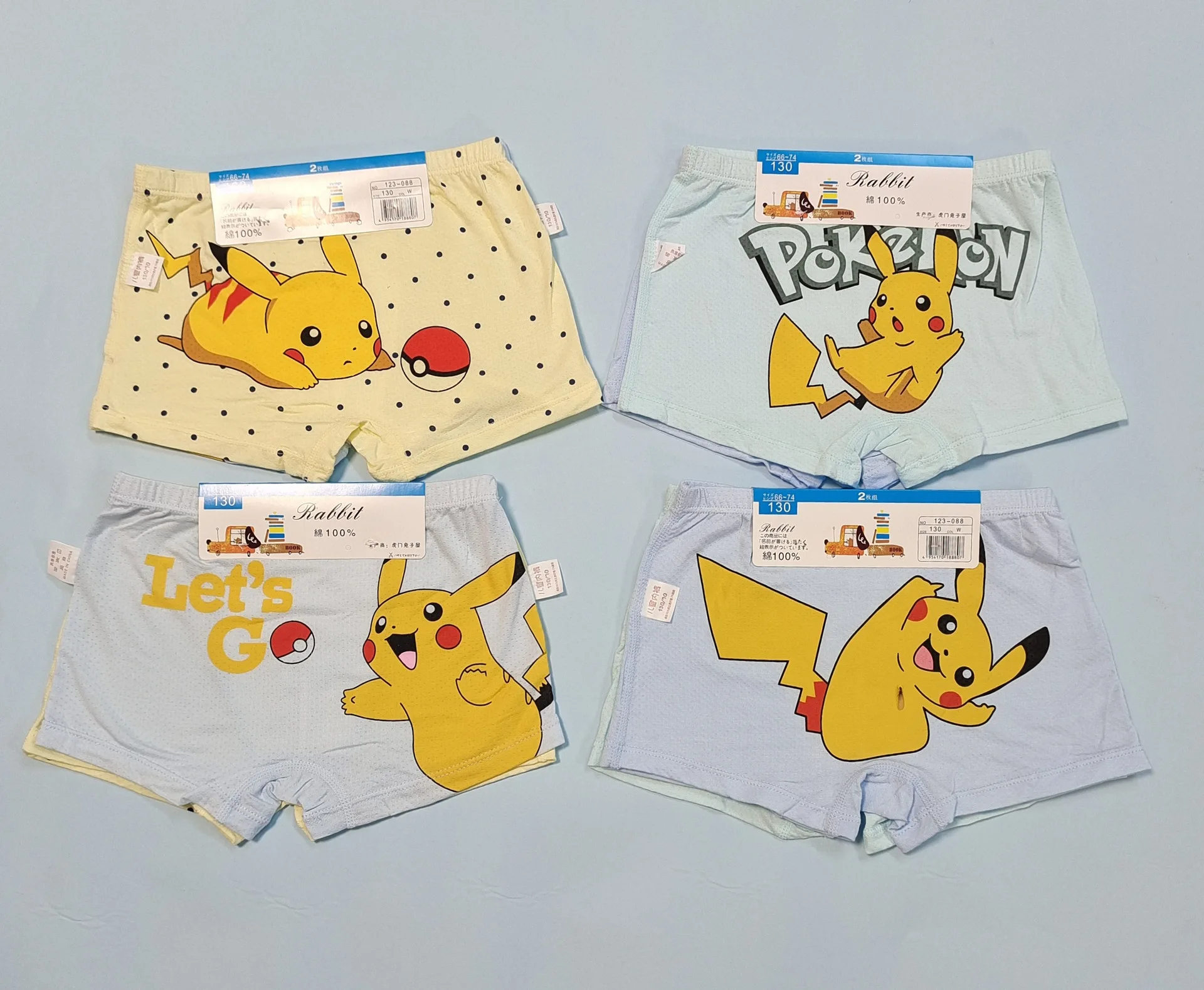 Anime Pokemon Children Panties Pikachu Kids Underwear Boys Boxer Briefs
