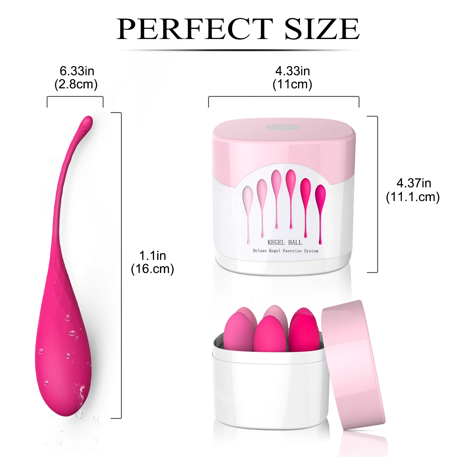 6pcs Kegel Exercise Vaginal Balls for Women Safety Silicone Geisha Ball Pelvic Floor Muscle Tightening Trainer