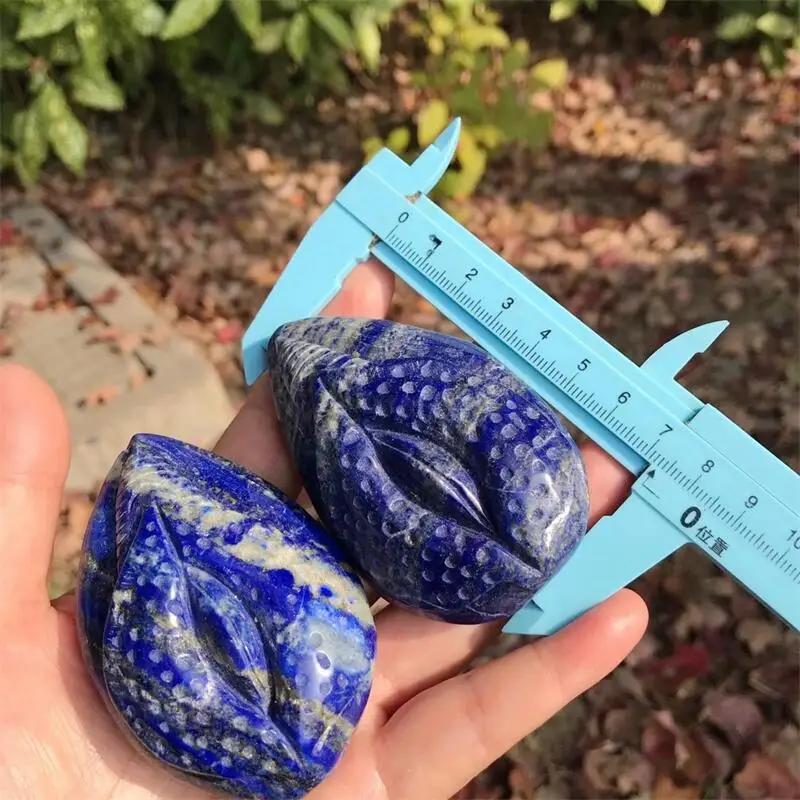 7.3cm Natural Lapis Lazuli Source of Life Healing Stone Yoni Christmas Gift Collection Reiki Home Decoration Crafts 6
