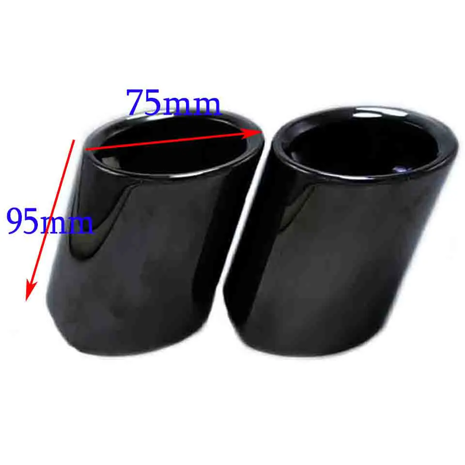 Exhaust Muffler Tip 2Pcs Stainless Steel Pipe Cover For BMW 5 Series 520i 523i 525i F10 F11 F07 E12 E28 E34 E39 E60 E61