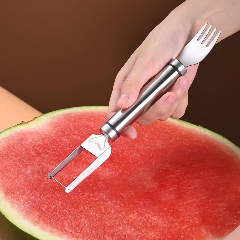 Description Picture 3 of itemStainless Steel Windmill Watermelon Cutter Artifact Salad Fruit Slicer Cutter Tool Watermelon Digger Kitchen Accessories Gadgets