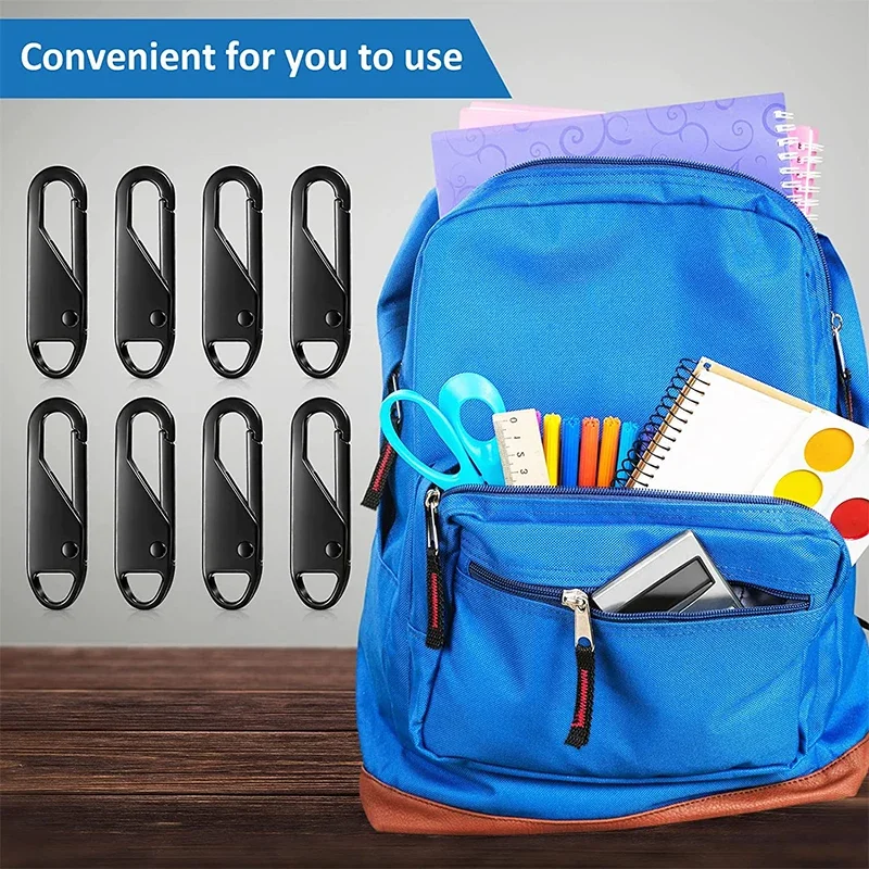 5pcs Zipper Slider Puller Repair Kit Replacement for Suitcase Travel Bag Broken Zipper Head DIY Sewing Craft Accessories