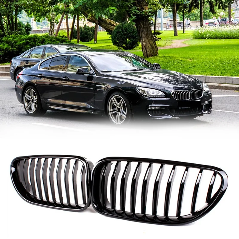 

Car Gloss Black Front Bumper Kidney Grille For BMW F06 F12 F13 2012-2017