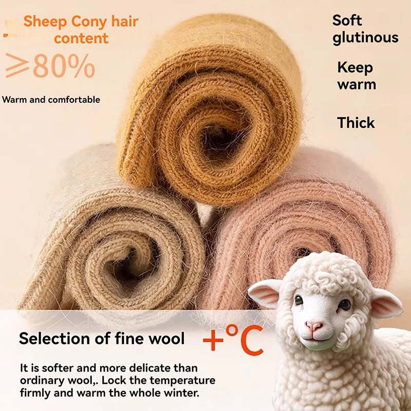 3 Pairs New Woolen Children Socks Winter Girls Boys Soft Warm Socks for Children Boys Girls Thermal Floor Kids Socks 3-12Years 6