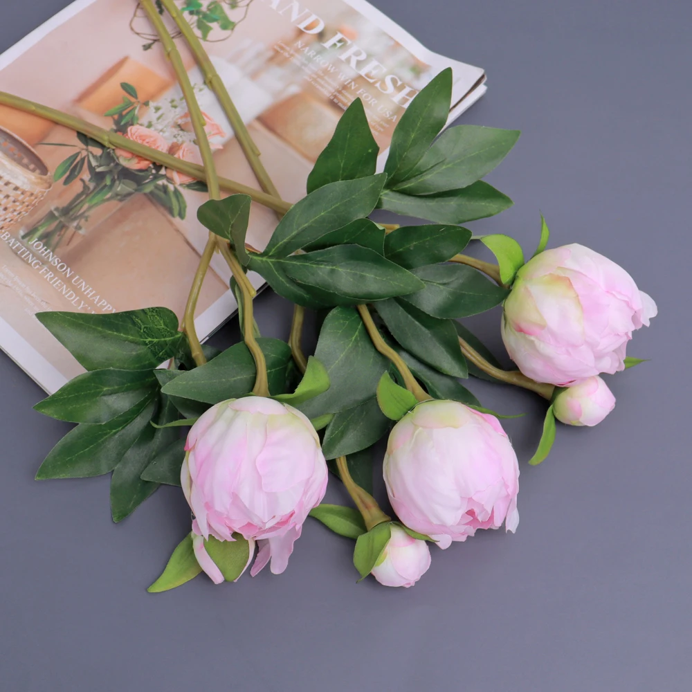 1Pcs Artificial Flowers Branches Silk Roses Peony Wedding Home Decor Arrange Fake Plants Valentine'S Day Gift DIY Bridal Bouquet