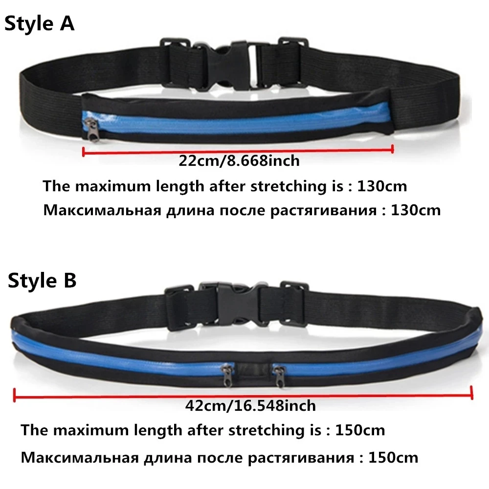 Waist Pack Double Pocket Waterproof Phone Belt Nylon Casual Small Bag Traveling Running Cycling Hiking Sport Traveling Shopping 2