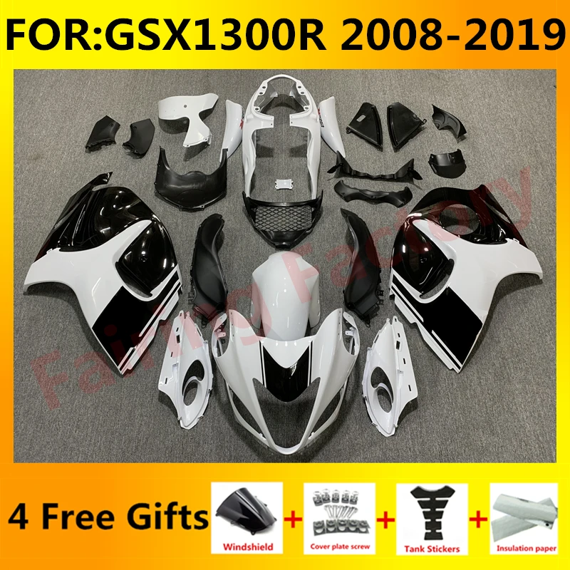 

Fairings for GSXR1300 HAYABUSA 2008 2009 2010 2011 2012 2013 GSX1300R GSXR 1300 2014 2015 2016 2017 2018 Fairing set white black