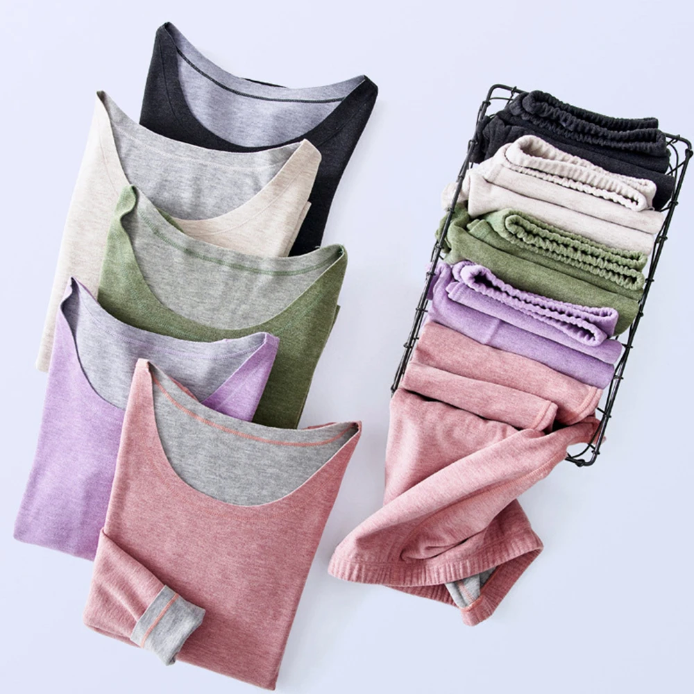 Thermal Underwear Sets Women's Premium Wool Thermal Underwear Warm Long Johns Seamless Thermal Set Womens Winter Clothing Sexy