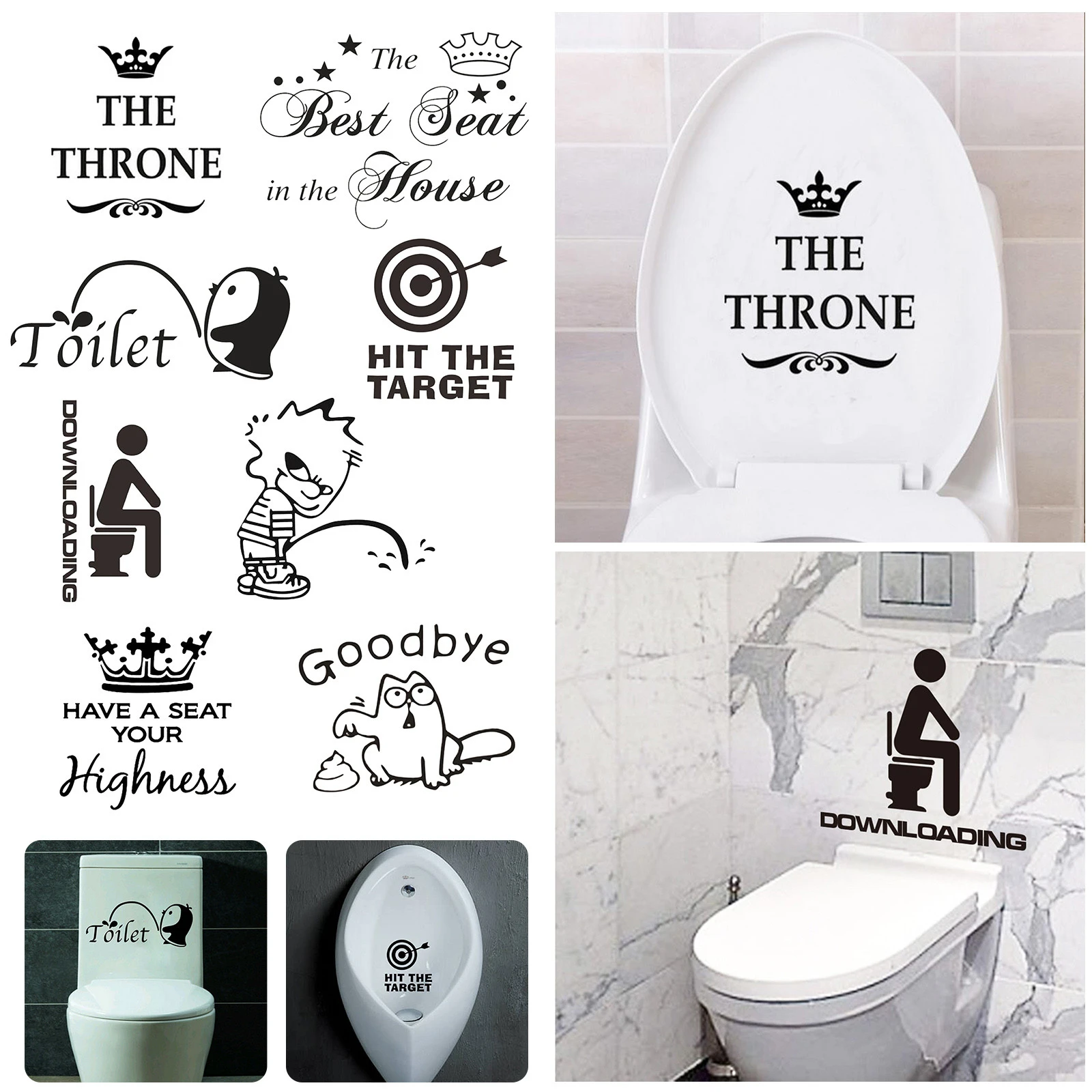 Pech Laatste Te Brief Wc Sticker Waterdicht Muurstickers Badkamer Muurstickers Pvc Posters  Home Decoraties Voor Woonkamer Dropshiping| | - AliExpress