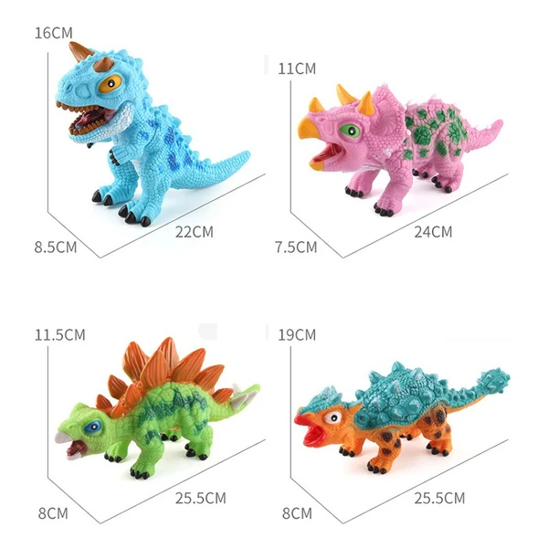 Dinossauro Tiranossauro Rex Emite Som e Luz 19cm - Pais e Filhos