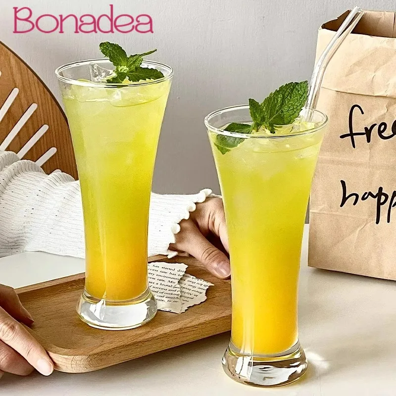 Ins Style Restaurant Drink Glass Cup Juice Cups Cold Drink Cup Waist Cocktail Glasses Cups Wide Mouth Coffee Kitchen Tools