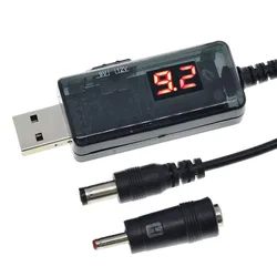 Versatile USB Boost Converter Cable with Adjustable Voltage Output and 3.5x1.35mm Connector (KWS - 912)