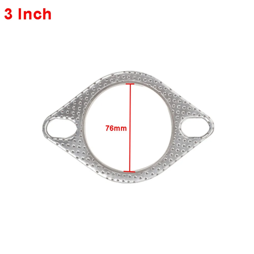 2pcs Universal Ultra Seal Car Exhaust Gasket Two Holes 2/2.5/3 Inch Exhaust Downpipe Gasket Muffler