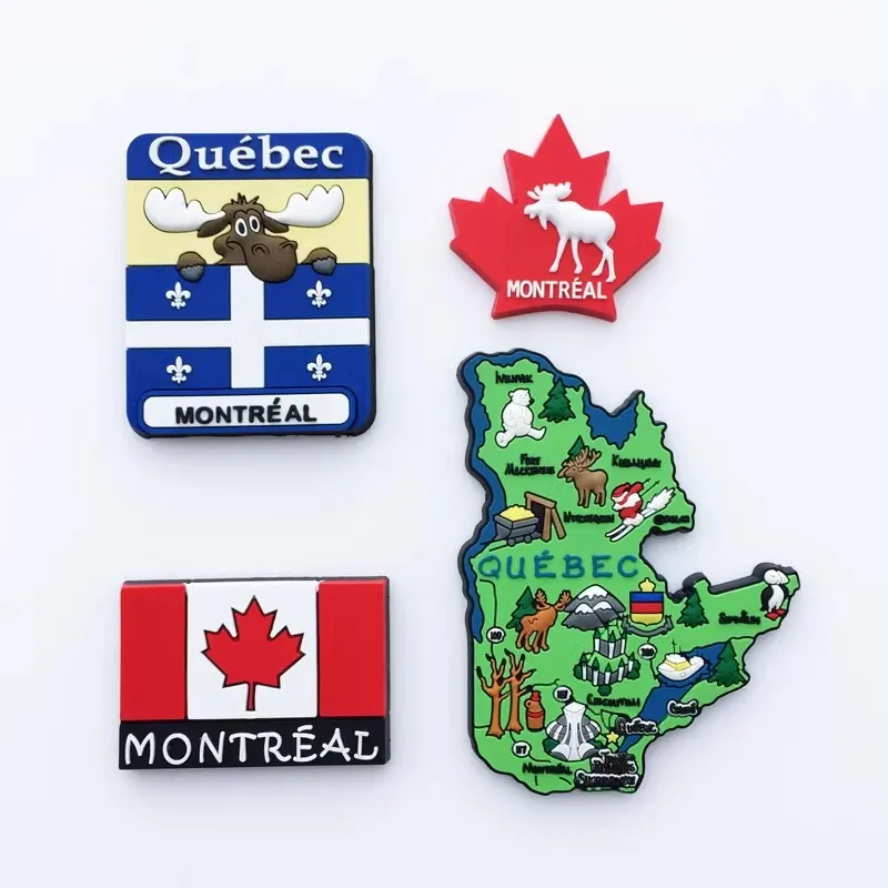Montreal Quebec Canada Creative Terroir Cultural Tourism Memorial Decorative Arts Magnetic Refrigerator Sticker