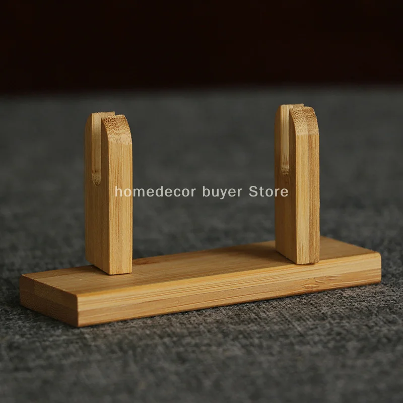 1pc Wooden Hand Held Fan Display Stand Japanese Fan Support Frame Folding Holder Hand Storage Rack Display Base